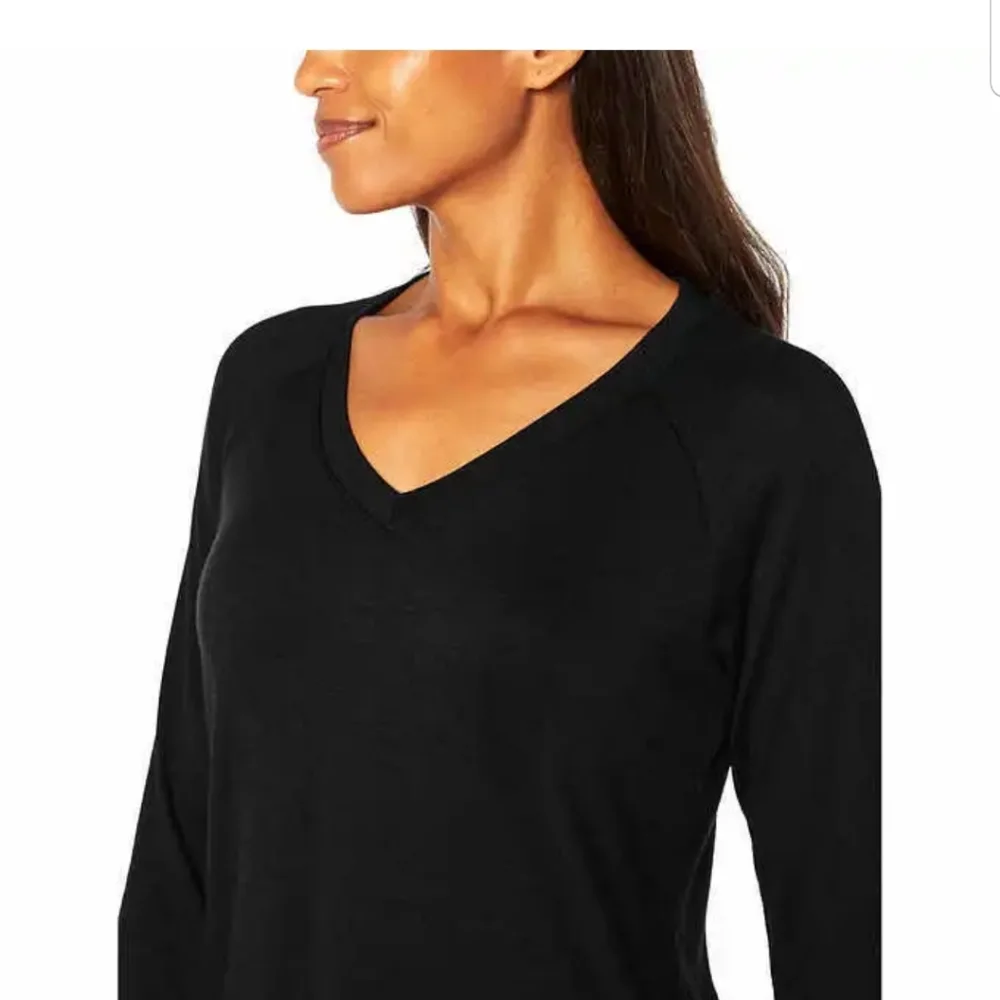 Banana Republic Ladies' Long Sleeve V-Neck Top XXL black nwt